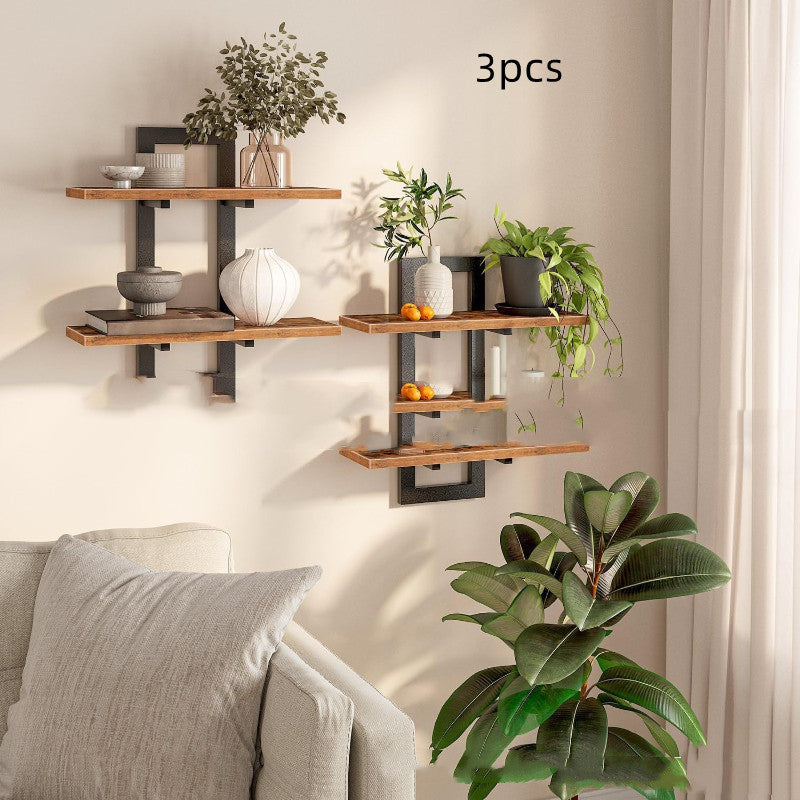 Wall-mounted Storage Solid Wood Floating Wall Shelf