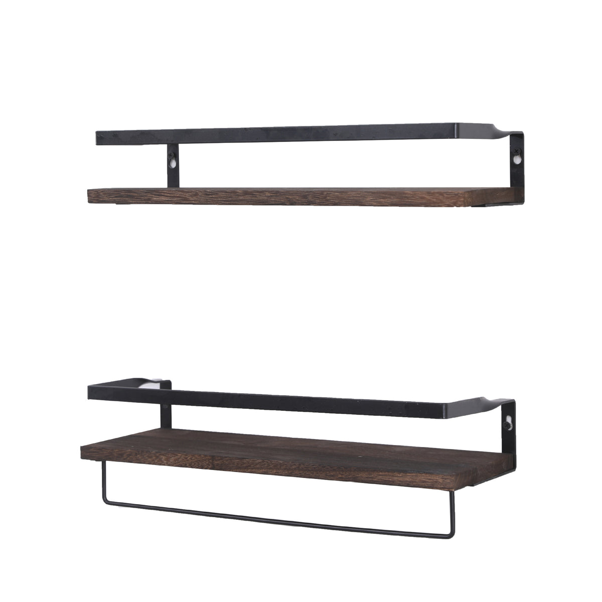 Bathroom Wall-mounted Floating Shelf With Towel Bar