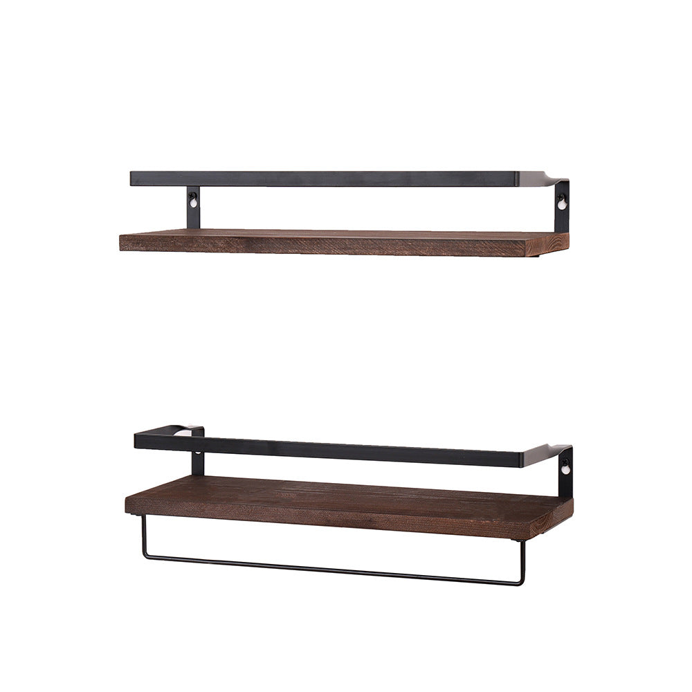 Bathroom Wall-mounted Floating Shelf With Towel Bar