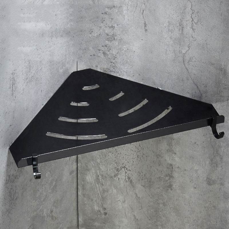 Wall Mount Triangle Bathroom Shelves Floating Black Shelf