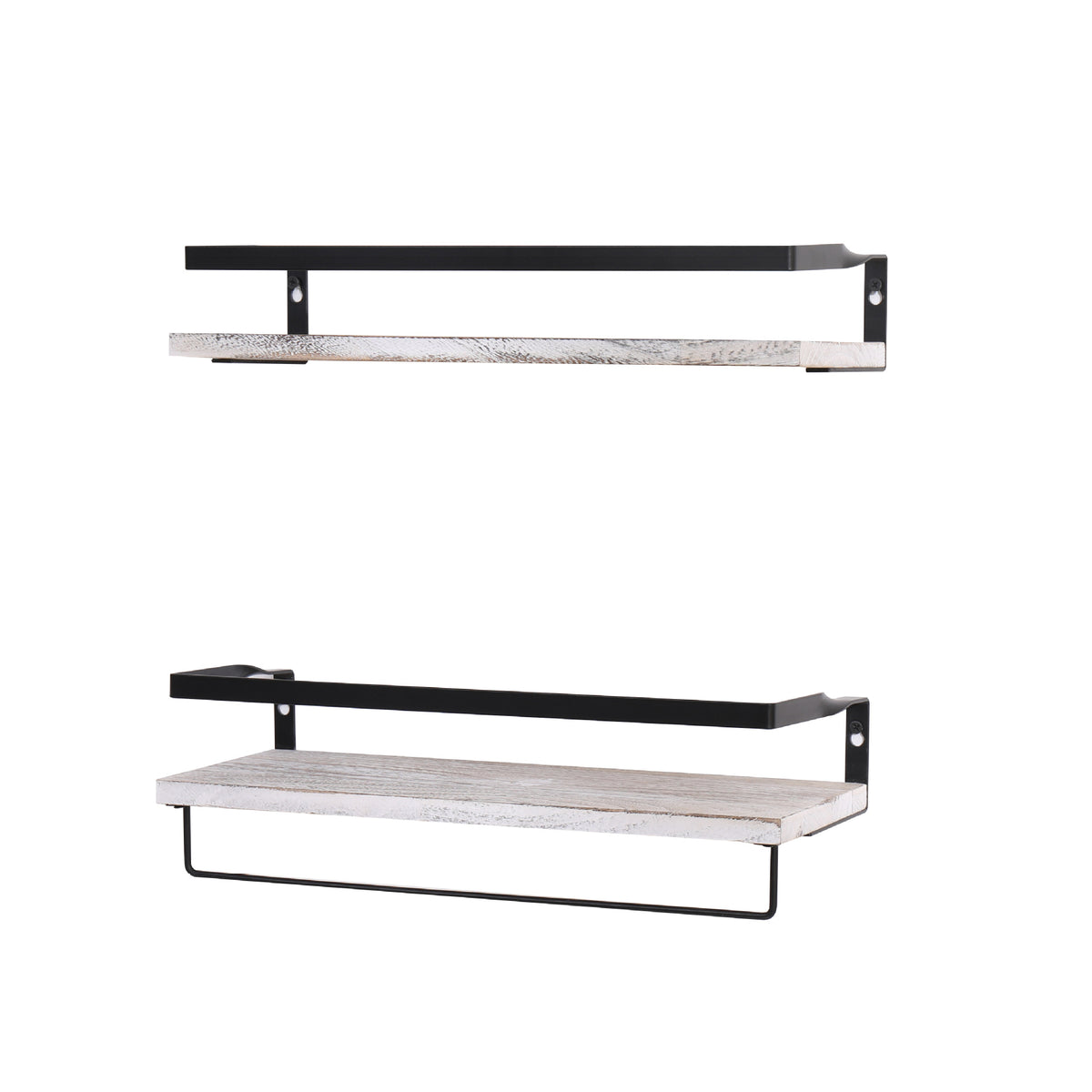 Bathroom Wall-mounted Floating Shelf With Towel Bar