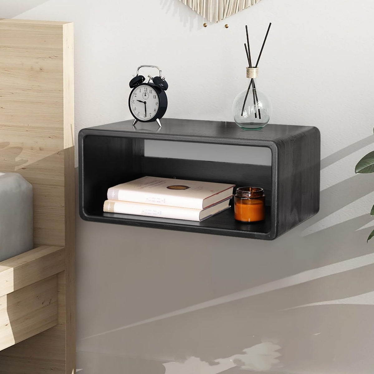 Wooden Shelf Wall Mount Floating Nightstand