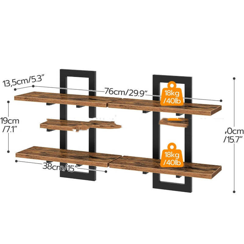 Wall-mounted Storage Solid Wood Floating Wall Shelf