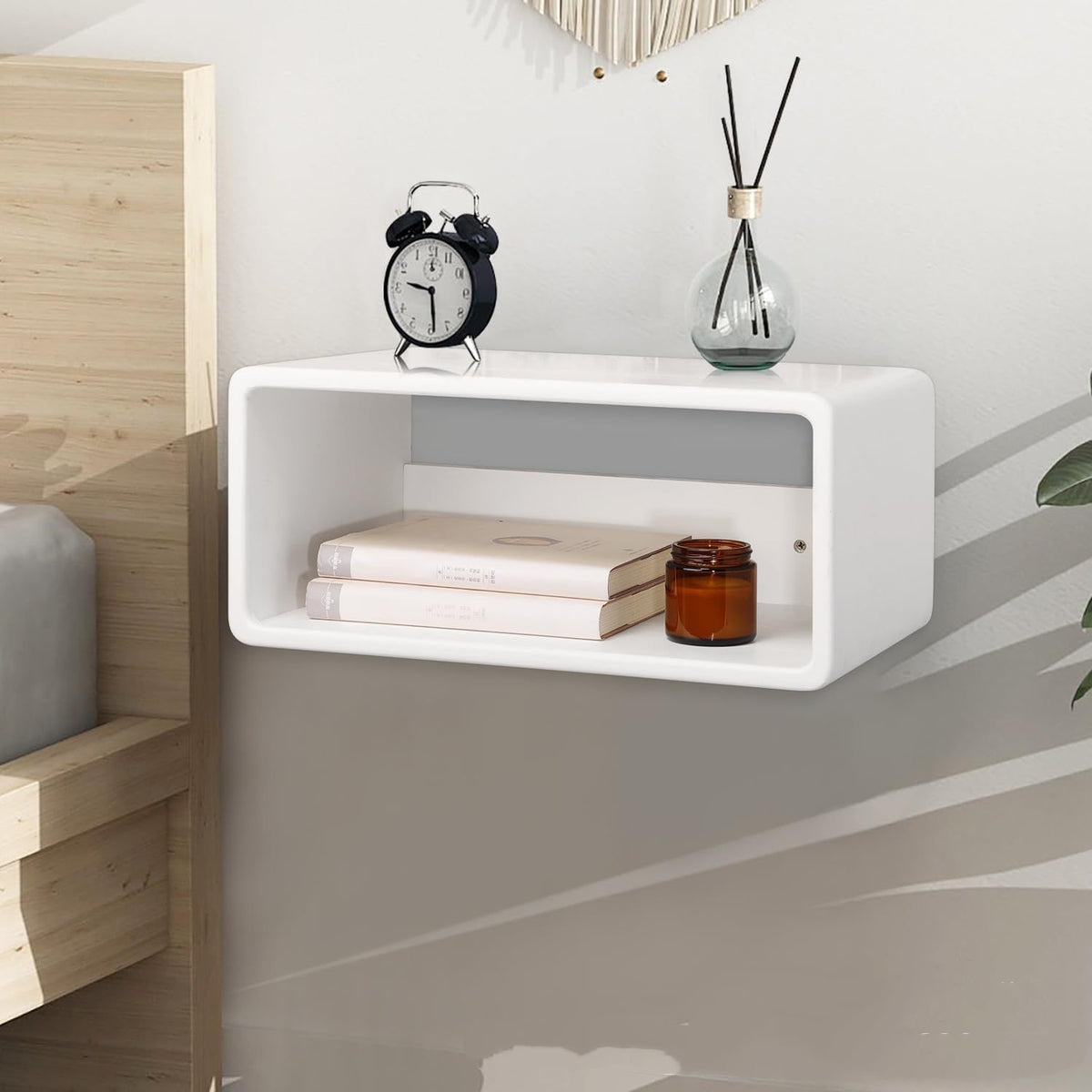Wooden Shelf Wall Mount Floating Nightstand